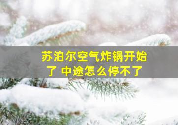 苏泊尔空气炸锅开始了 中途怎么停不了